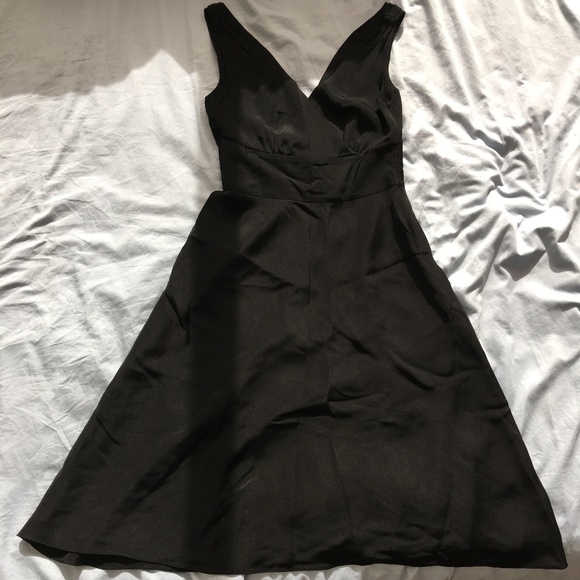 100% Silk J Crew Dress (black, 0) - Picture 1 of 4